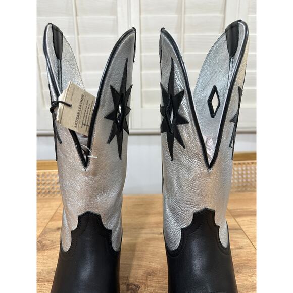 Ariat Women's Starlight X Toe Western Boot Silver Black Leather Sz 9 NWOB Cowboy - Picture 6 of 16